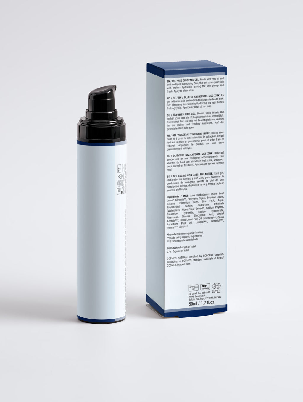 Oil-Free Zinc Face Gel for Men