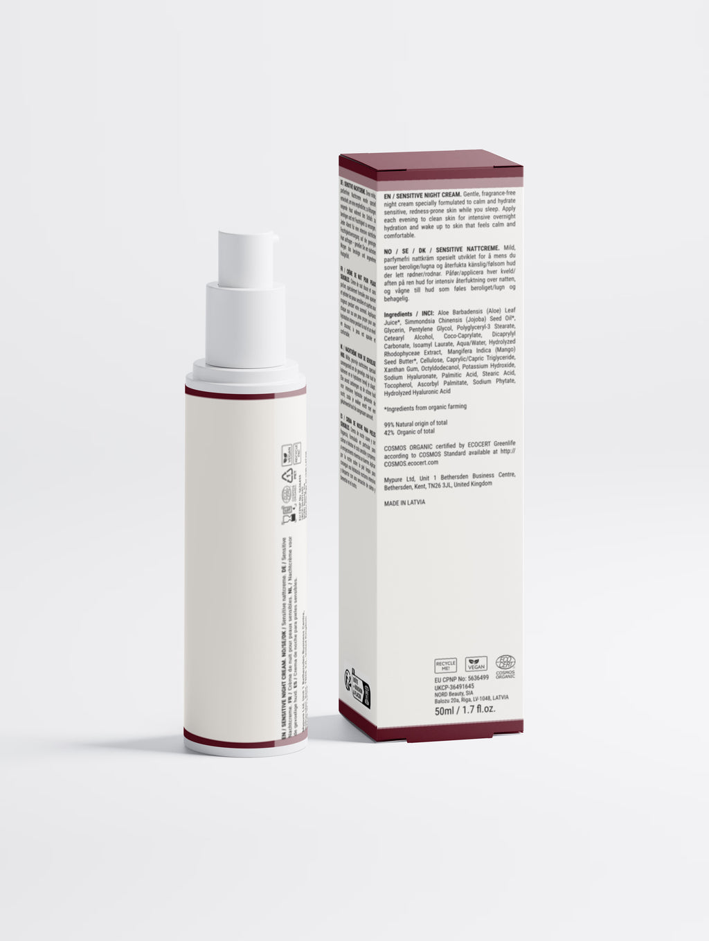 Sensitive Skin Overnight Cream, Fragrance Free